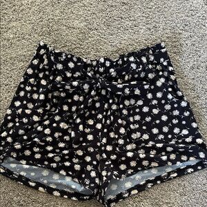 Floral Black Women's Shorts